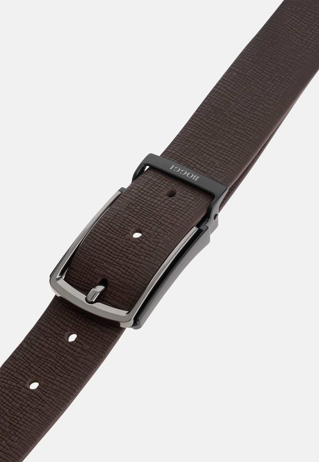 Reversible Leather Belt, Dark brown, hi-res, 3