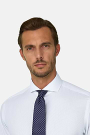 Shirt Striped Cotton Slim Fit, Blue, thumb, 3