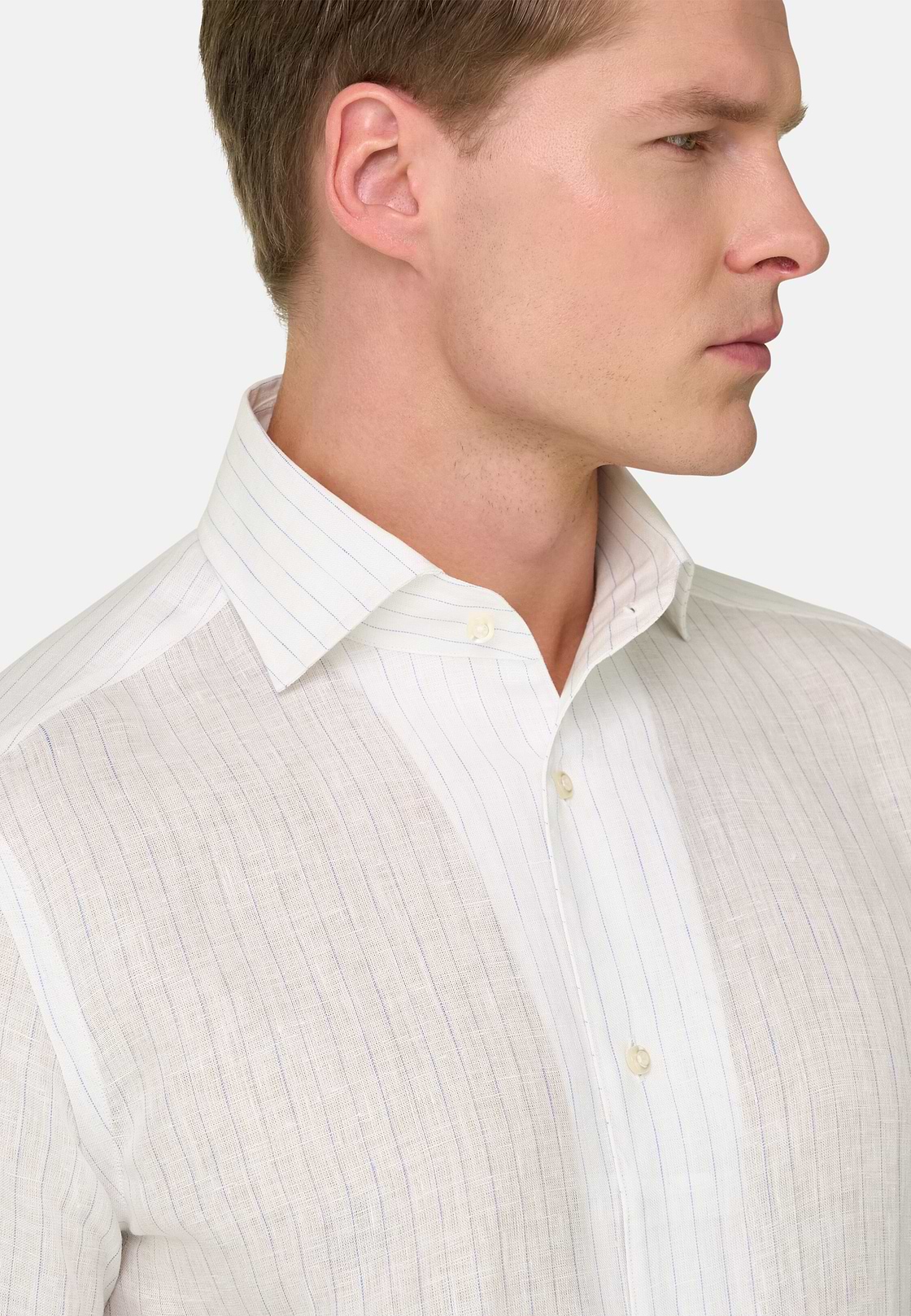 Hemd Aus Leinen Regular Fit, Hellblau, hi-res, 4