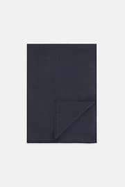 Scarf in Wool and Silk, Navy blue, thumb, 1