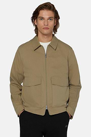 Bomber En Coton Nylon, Beige, hi-res