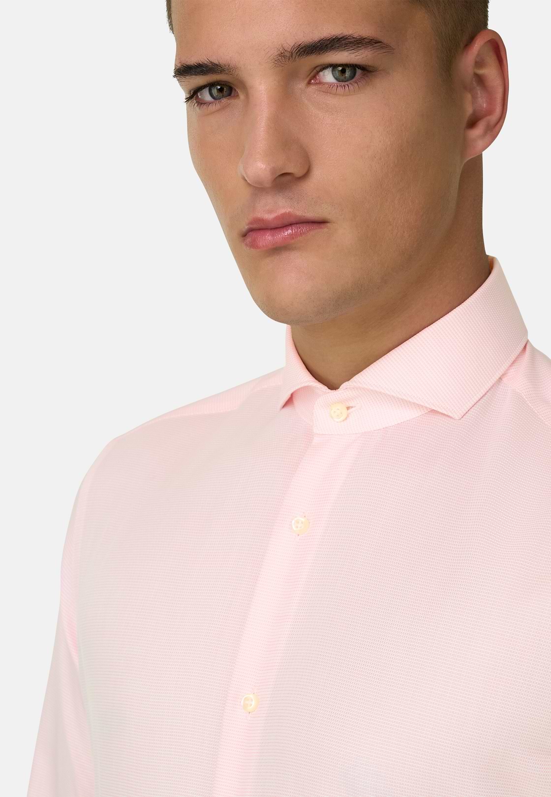 Hemd Aus Baumwolle Slim Fit, Rosa, hi-res, 4