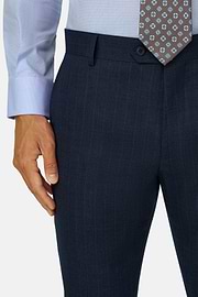 Suit Stretch Wool Cashmere Silk, Navy blue, thumb, 3