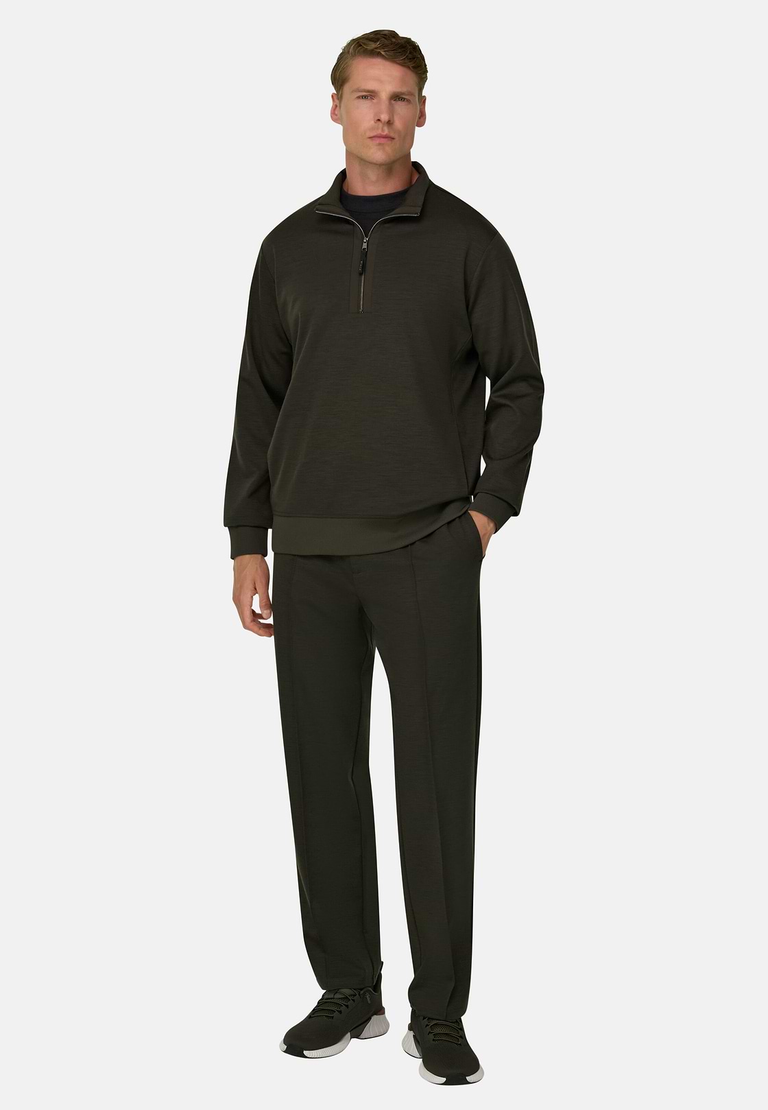 Joggers in Wool Blend WOOLTECH, Military Green, hi-res, 2