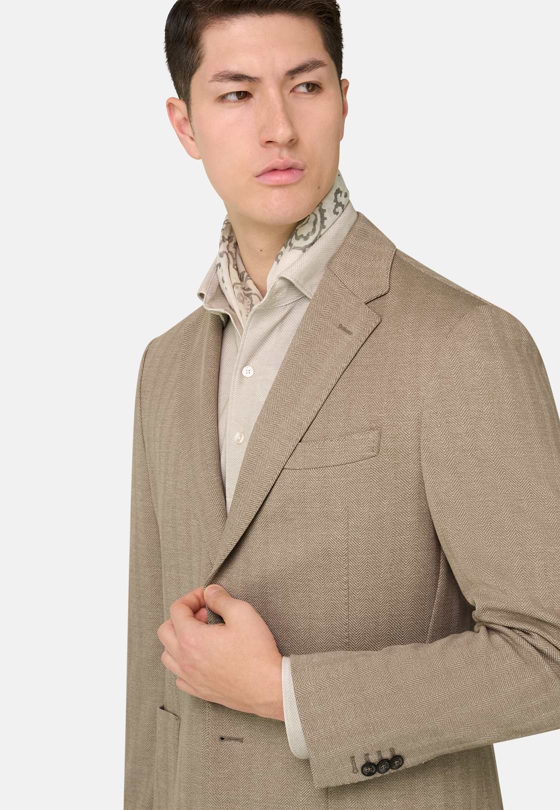 Giacca Resca In Misto Cotone B Jersey, Taupe, hi-res, 4