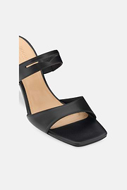 Leather Mules, Black, thumb, 4