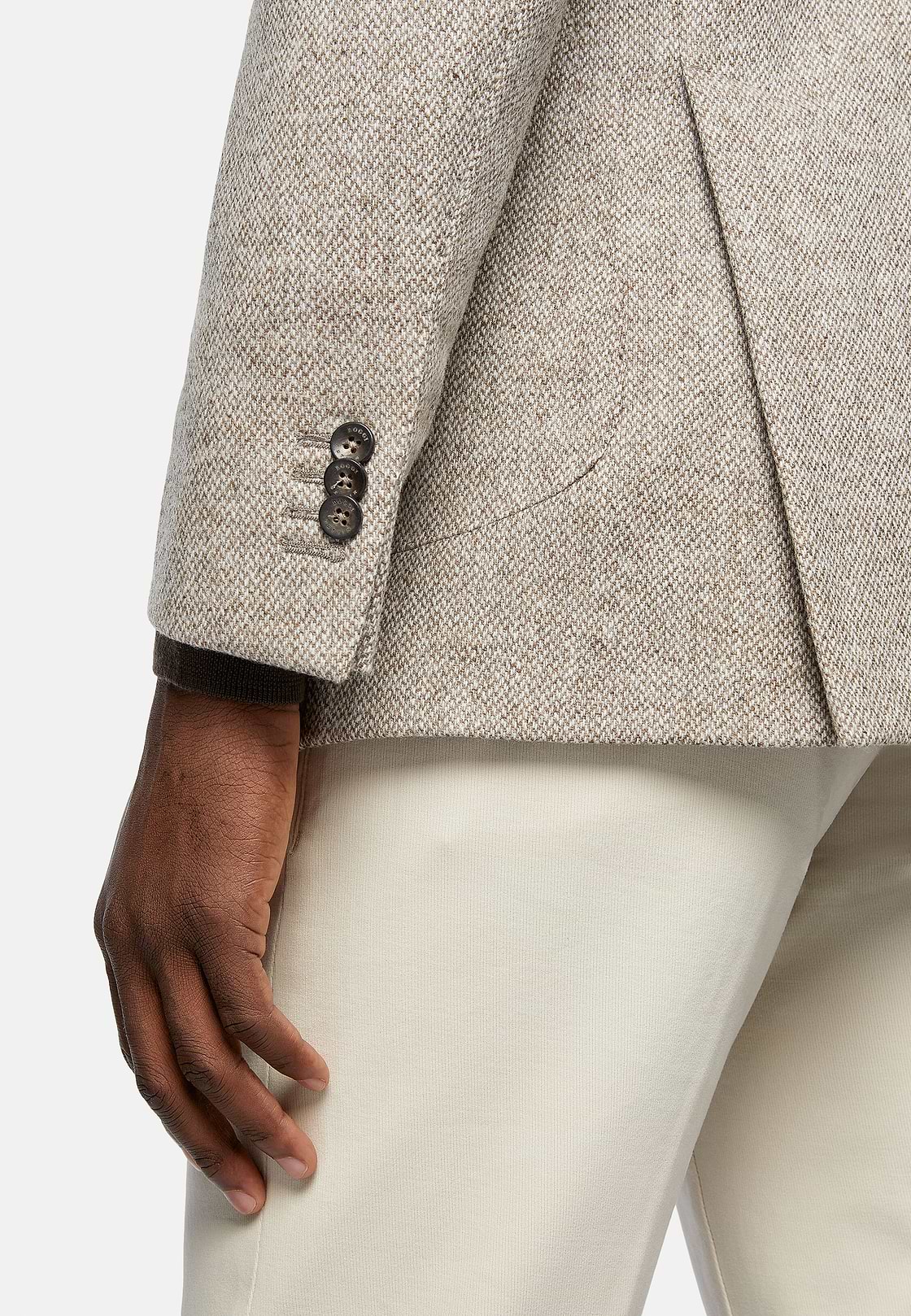 Men's Beige Pure Wool Jacket | Boggi Milano