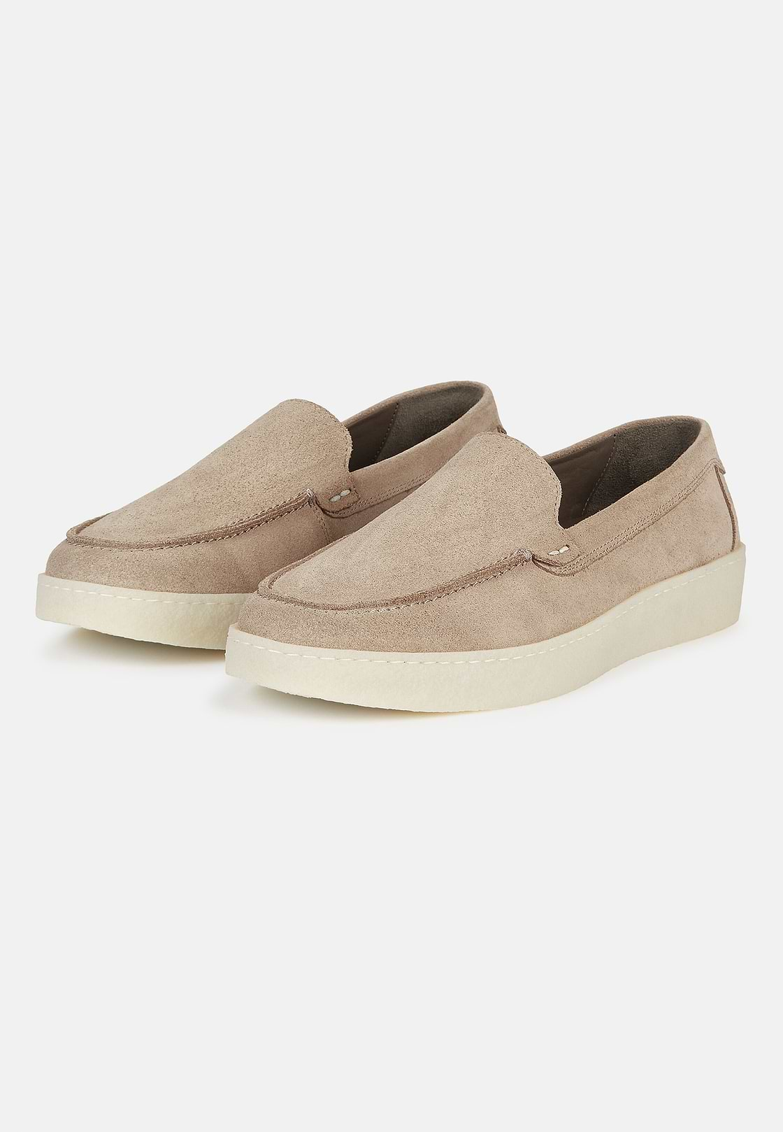 Mocasines De Ante, Beige, hi-res