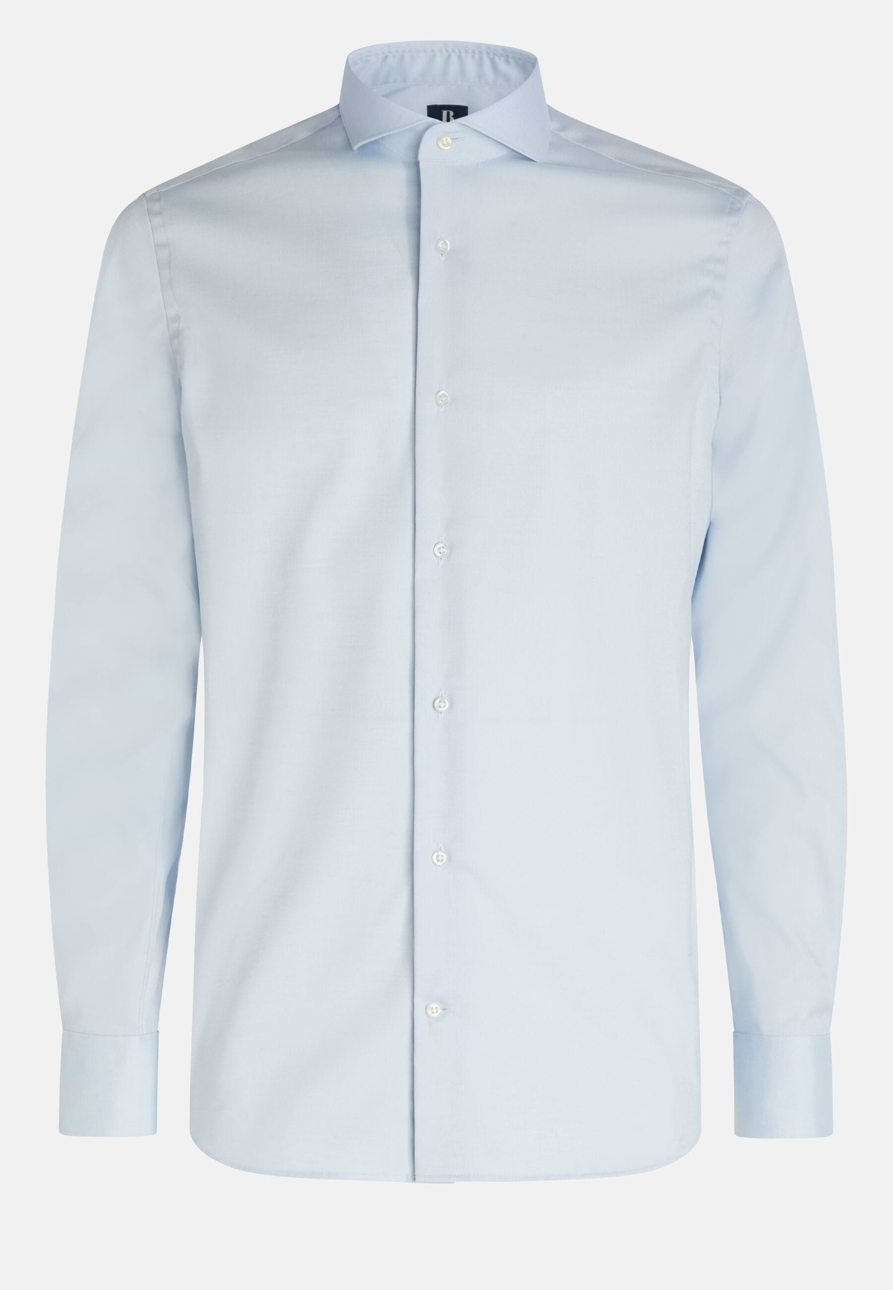 Blue pin point cotton slim fit shirt | Boggi Blue pin point cotton slim fit shirt | Boggi