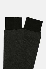 Oxford Cotton Socks In Organic Cotton, Black, hi-res