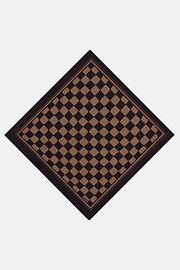 Bandana Geometric Print Silk, Black, thumb, 1