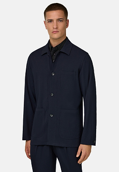 Stretch Wool Shirt Jacket