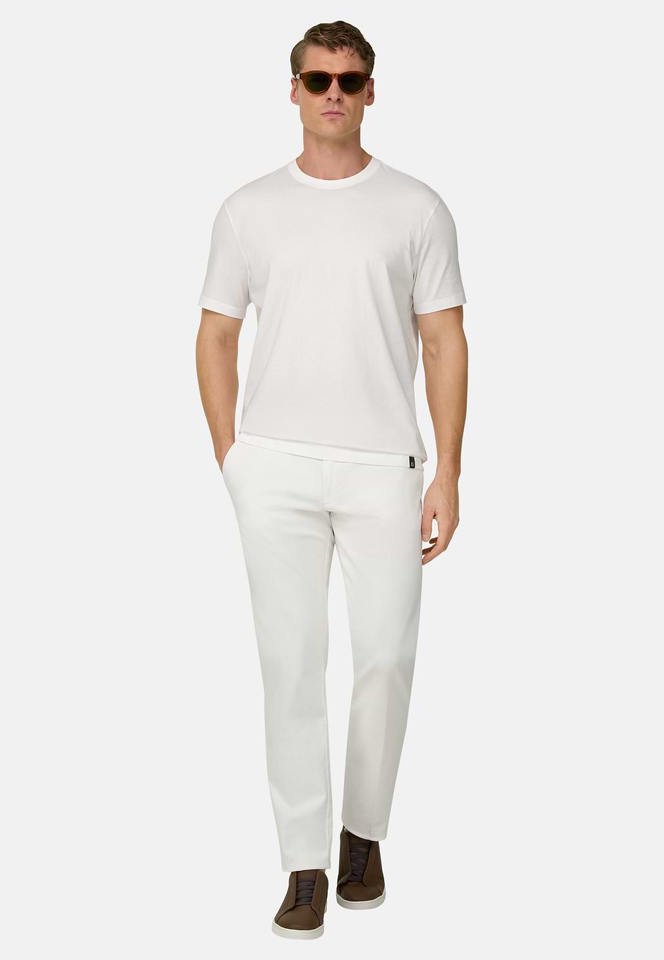 T-Shirt In Cotone, Bianco, hi-res