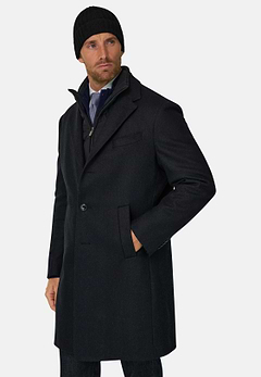 Coat in Wool with Bib