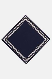 Bandana Keretes Minta Selyem, Navy blue, thumb, 1