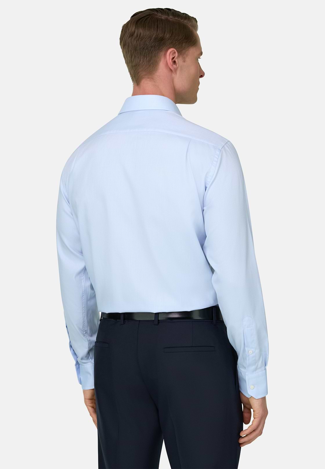 Camicia In Cotone Regular Fit, Azzurro, hi-res, 3