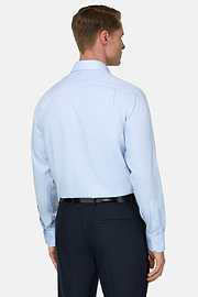 Camicia In Cotone Regular Fit, Azzurro, thumb, 3
