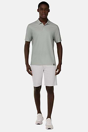 Cotton Blend Jersey Polo Shirt, Light Green, hi-res