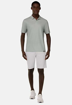 Cotton Blend Jersey Polo Shirt