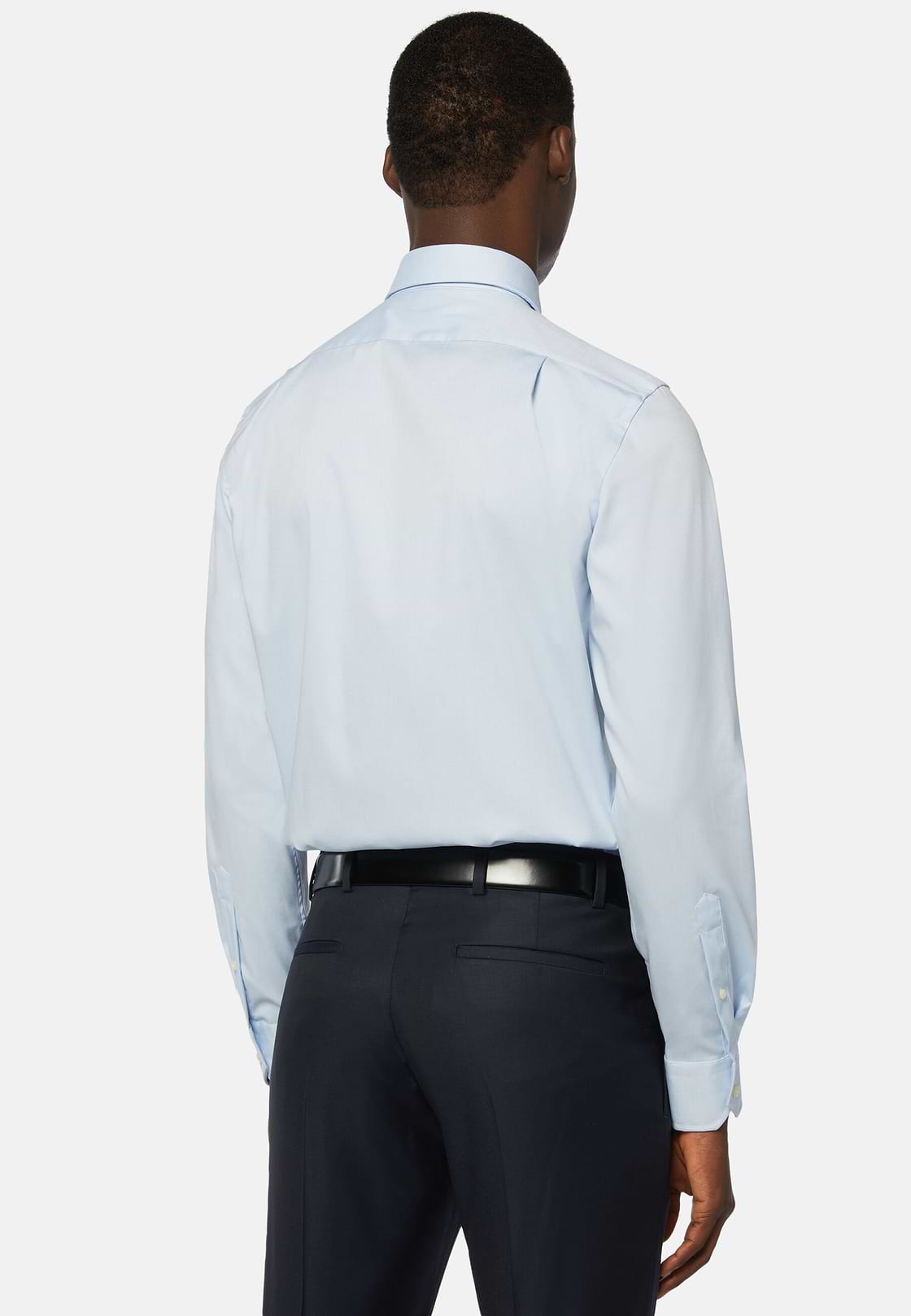 Stretch P.Point Napoli Collar Shirt Regular Fit, Light blue, hi-res