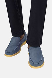 Mocassins Aria En Daim, Air-bleu, thumb, 2