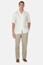 Regular Fit Linen Shirt, White, hi-res