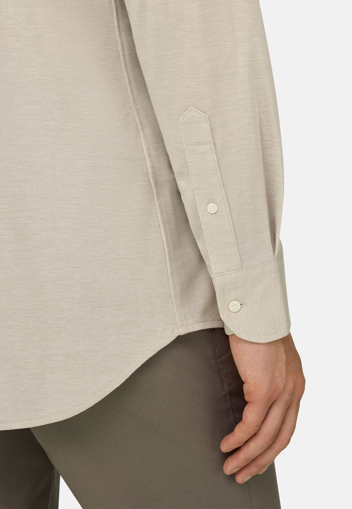 Regular Fit Cotton Jersey Polo Shirt, Sand, hi-res, 4