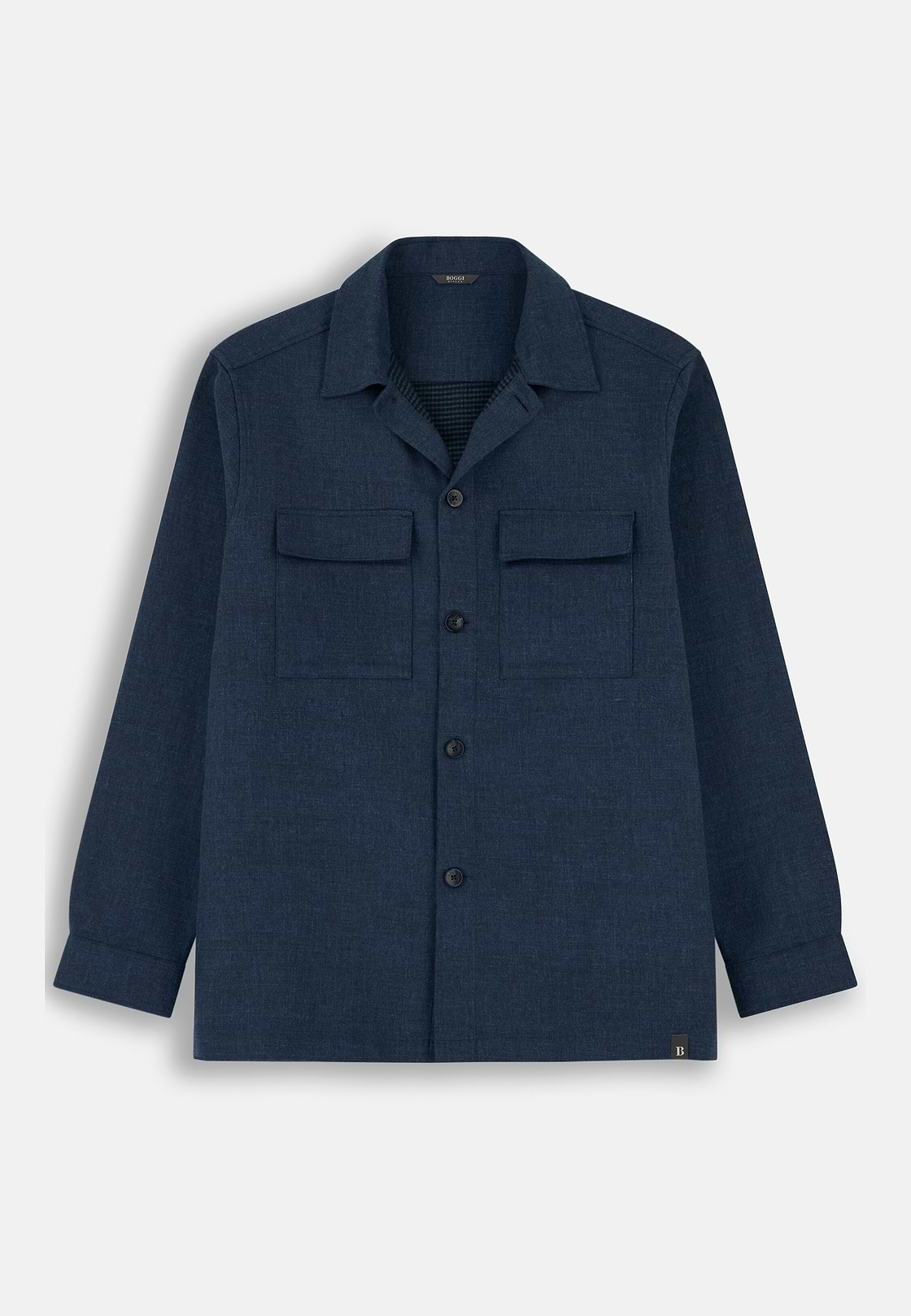 Overshirt in Double-Face Denim, Navy blue, hi-res, 7