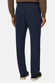 Trousers in Stretch Cotton, Navy blue, thumb, 5
