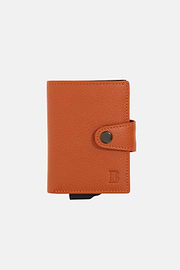 Kreditkarten-Börse Aus Leder, Orange, hi-res