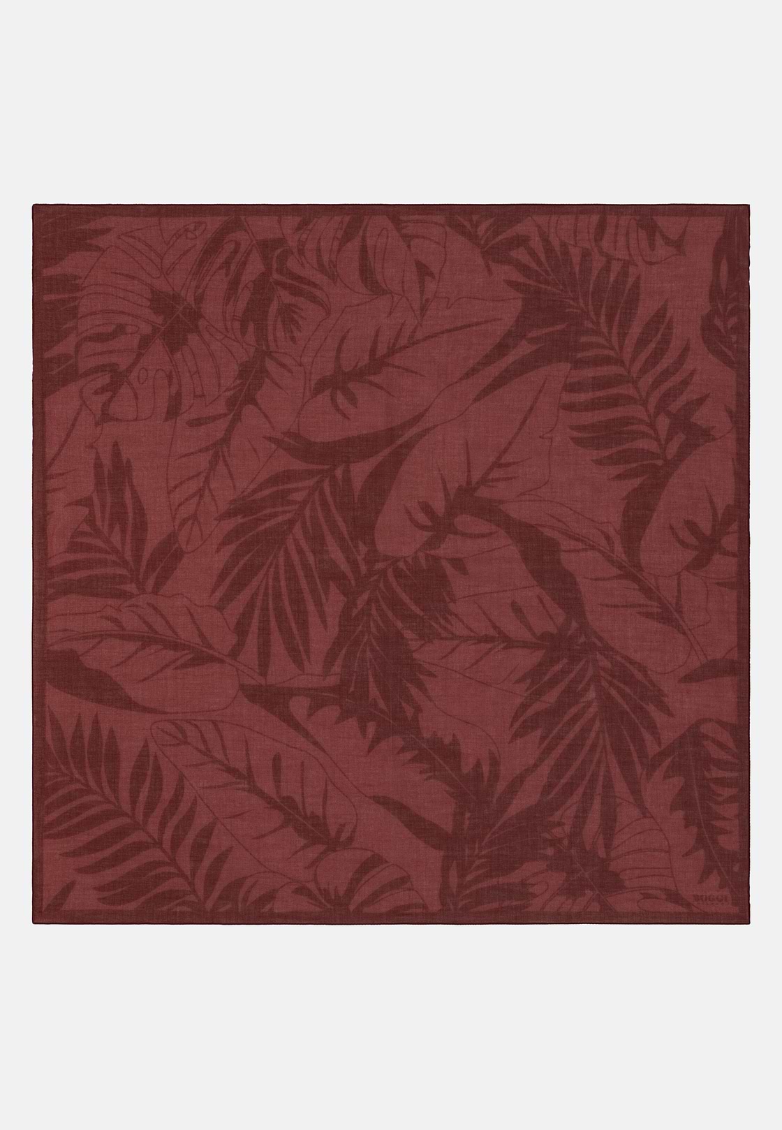 Leaf Print Cotton Bandana, Rot, hi-res, 1