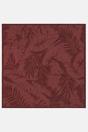 Leaf Print Cotton Bandana, Rot, thumb, 1
