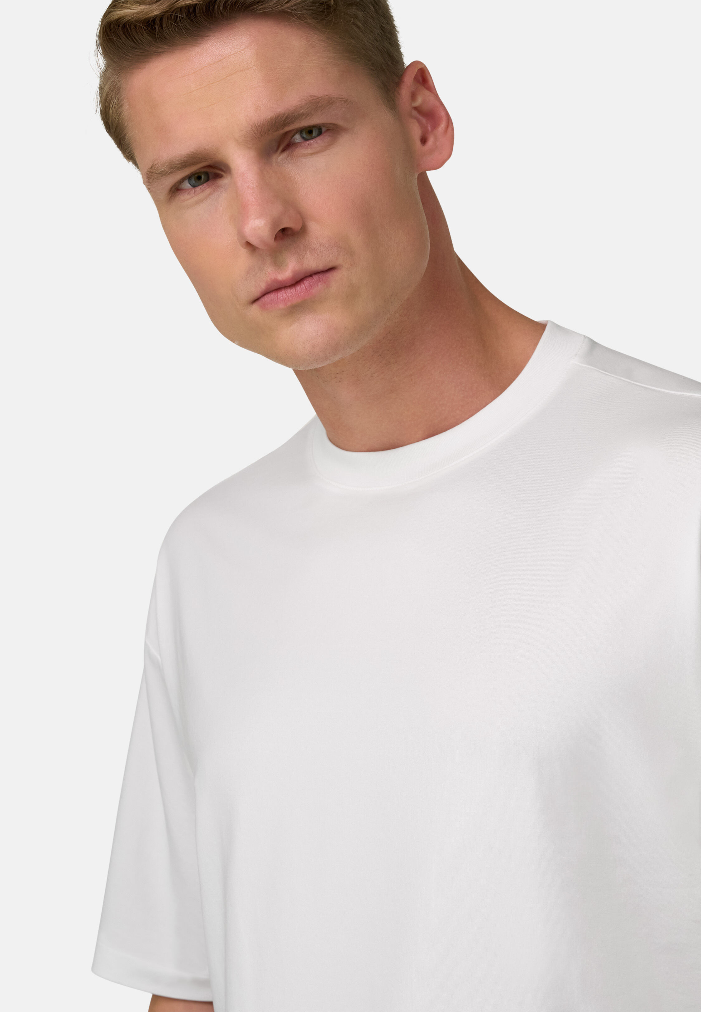 Men's High-Performance Jersey T-Shirt With S.Cafè Yarn, White