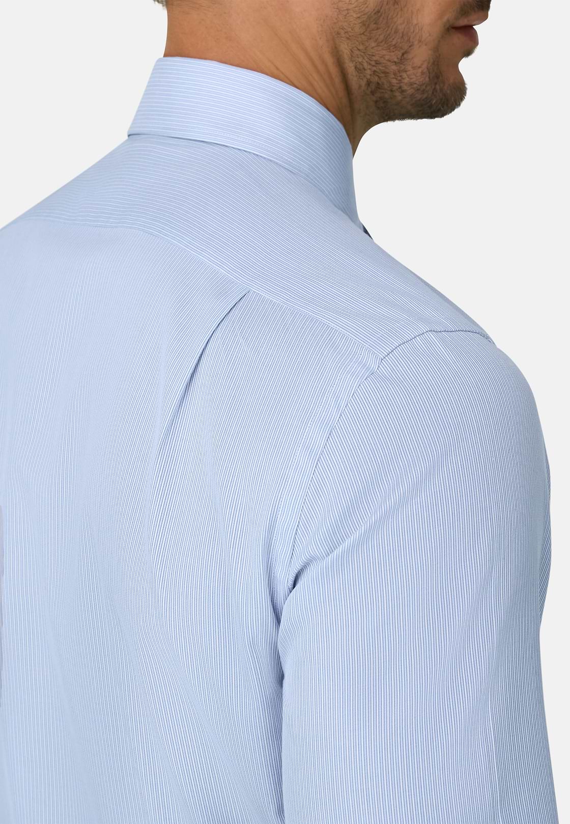 Overhemd Gestreept van Katoen Regular Fit, Light Blue, hi-res, 4