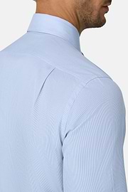 Overhemd Gestreept van Katoen Regular Fit, Light Blue, thumb, 4