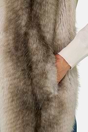 Scarf Faux Fur Effect, Sand, thumb, 2