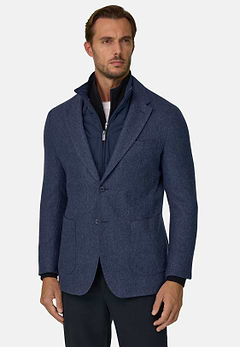Blazer in Wool Blend with Removable Bib