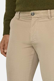 Pantalon en Velours Extensible, Beige, thumb, 3