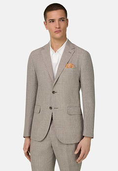 Micro Patterned Suit in Linen and Wool