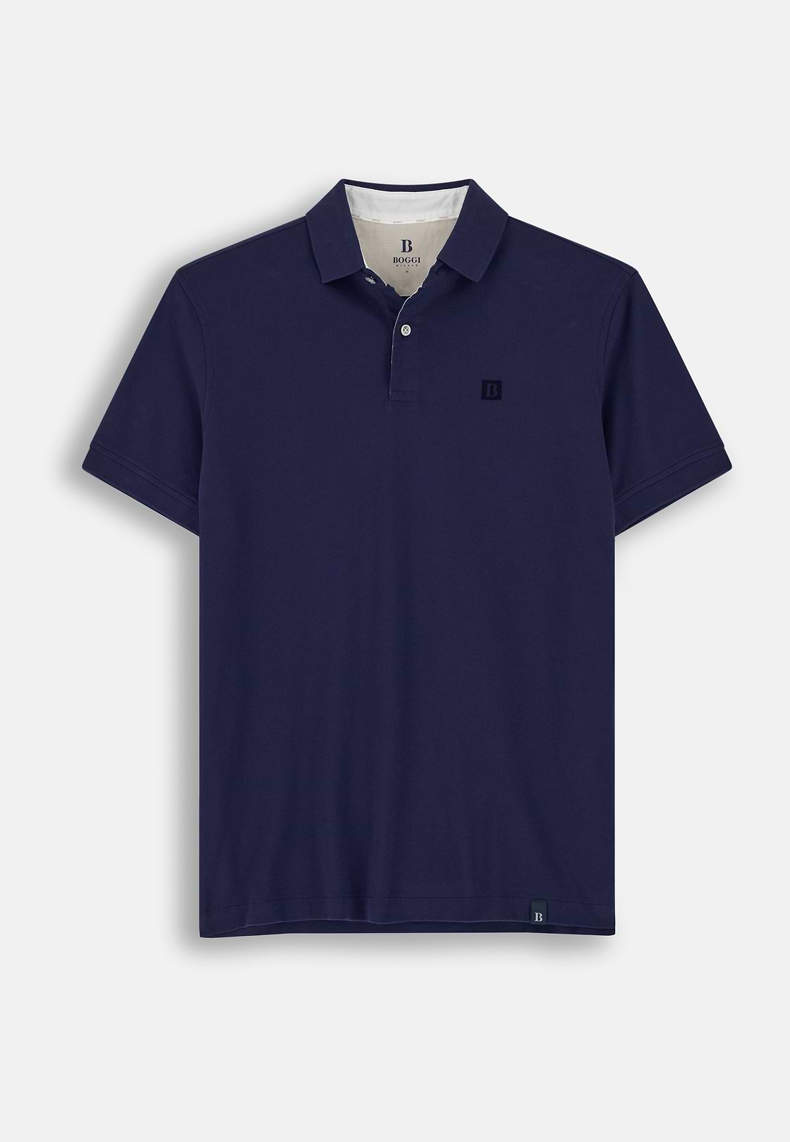 Polo In Piquè Di Cotone Regular Fit, Navy, hi-res, 5