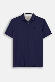 Polo In Piquè Di Cotone Regular Fit, Navy, thumb, 5