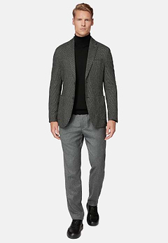 Veste Gris et Noir B Jersey En Coton Mélangé