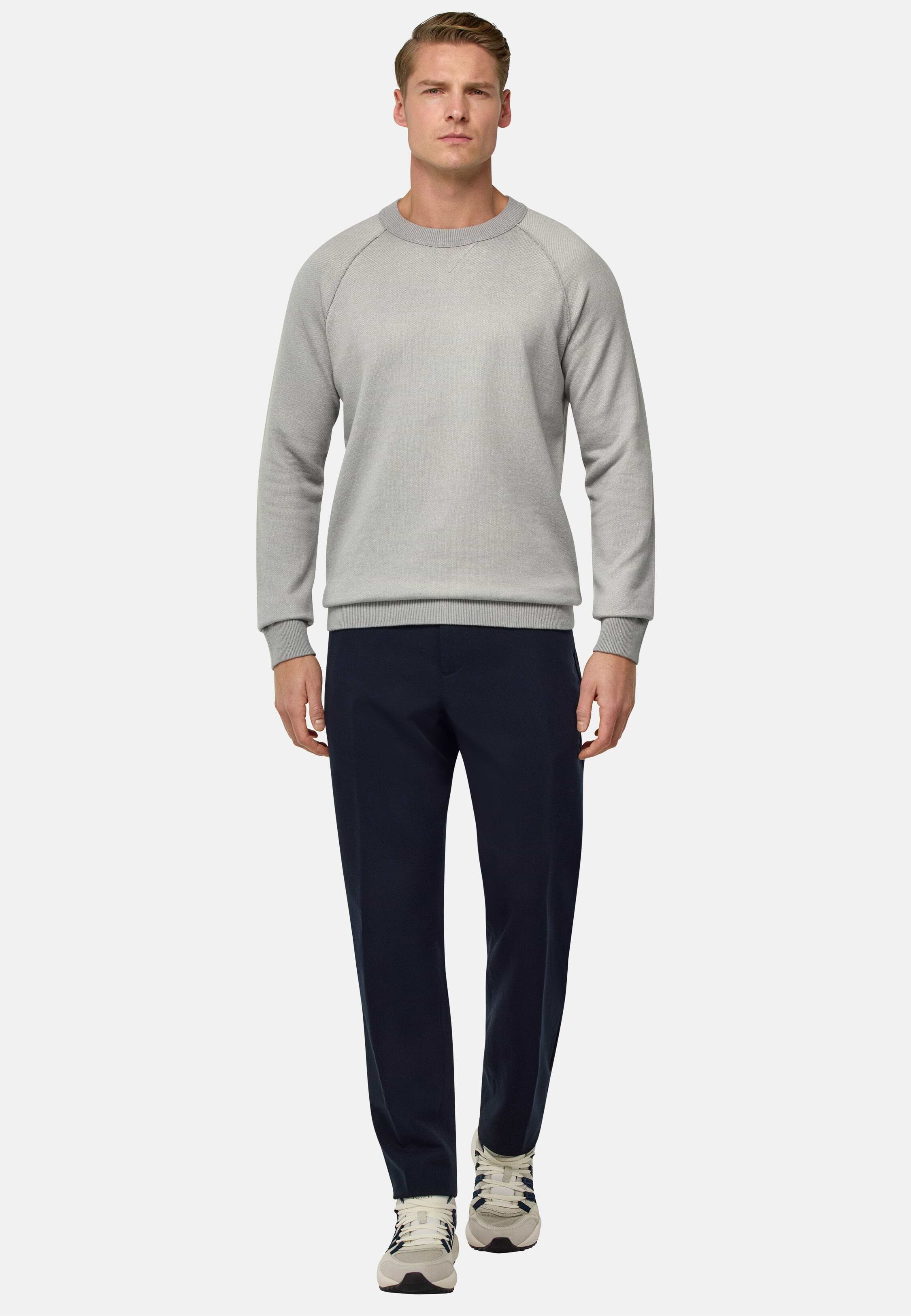 Cotton,SilkandCashmereCrewNeckJumper