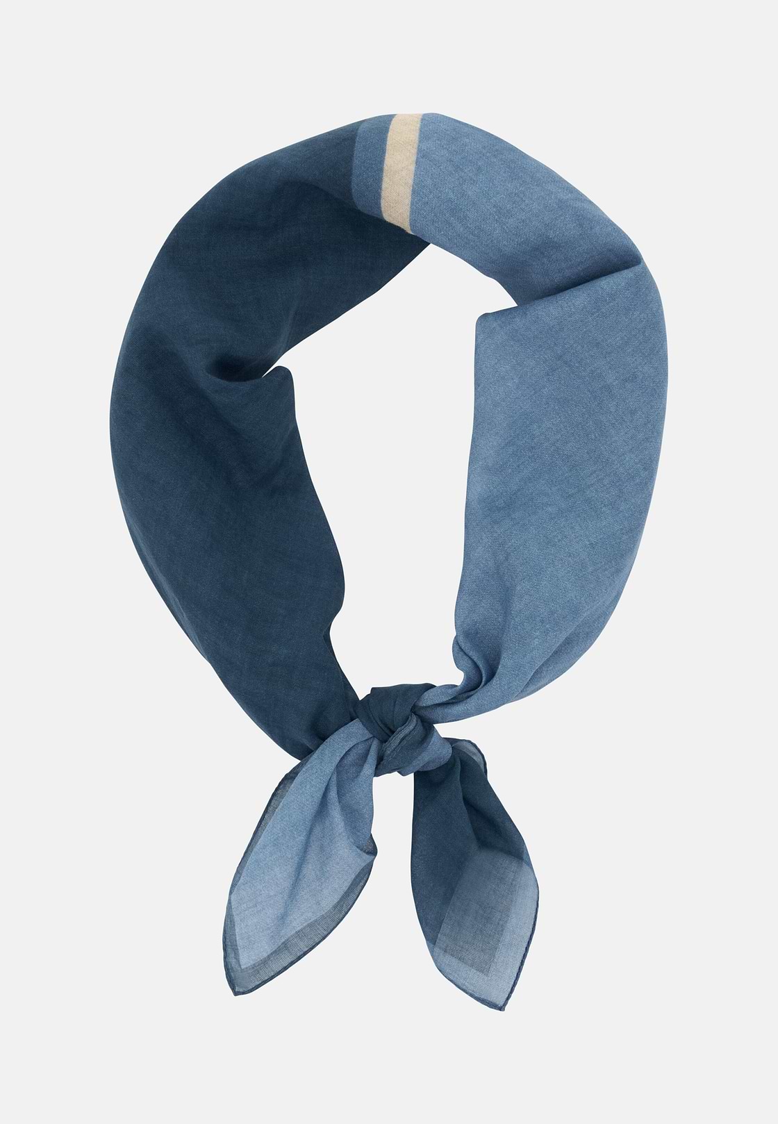 Colour Block Cotton Bandana, Blue, hi-res, 2