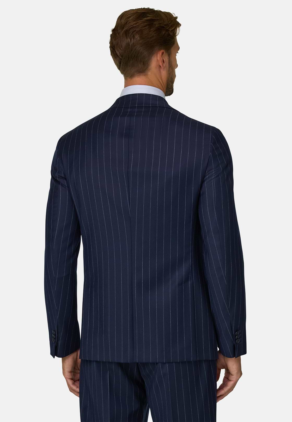 Suit Pinstripe Wool, Navy blue, hi-res, 5