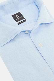 Regular Fit Linen Shirt, Light Blue, hi-res