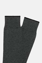 Pinpoint Design Socks in Organic Cotton, Dark Grey, hi-res