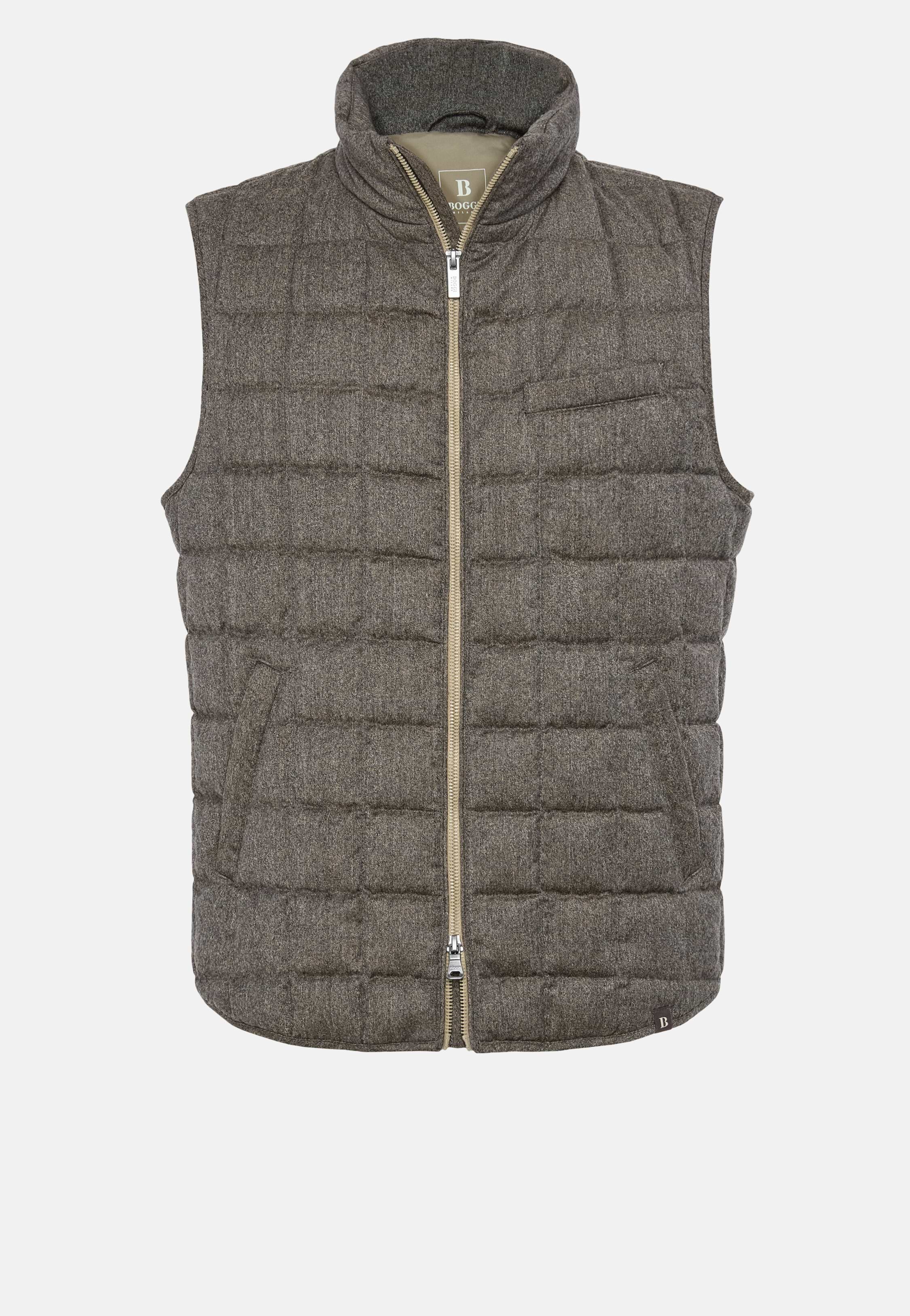 Men's Flannel Gilet Padded With Goose Down | Boggi Milano Men's Flannel Gilet Padded With Goose Down | Boggi Milano