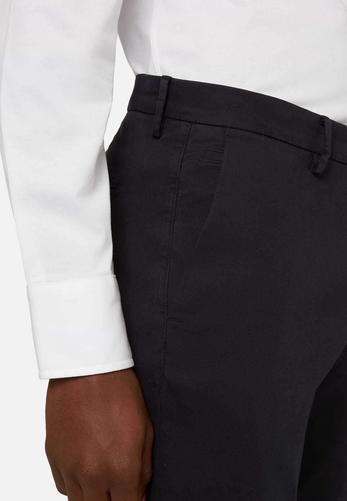 Pantaloni in cotone tencel elasticizzato Uomo Boggi Milano