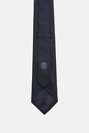 Silk Jacquard Tie, Navy blue, hi-res